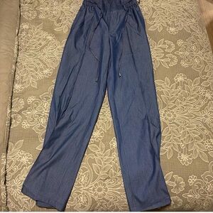 NEW entro Casual Navy Drawstring Trousers Size Small